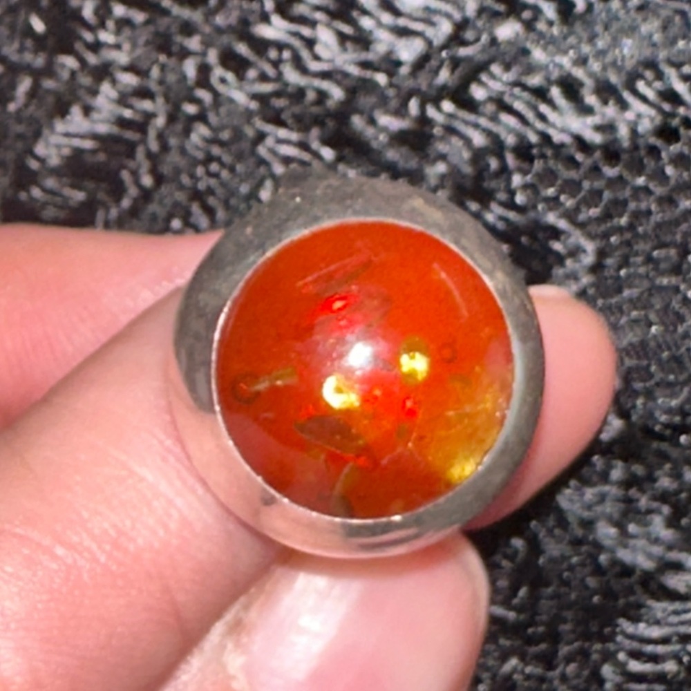 Vintage Texaco Amber Ring ❤️🐺🔥 - Picture 2 of 5